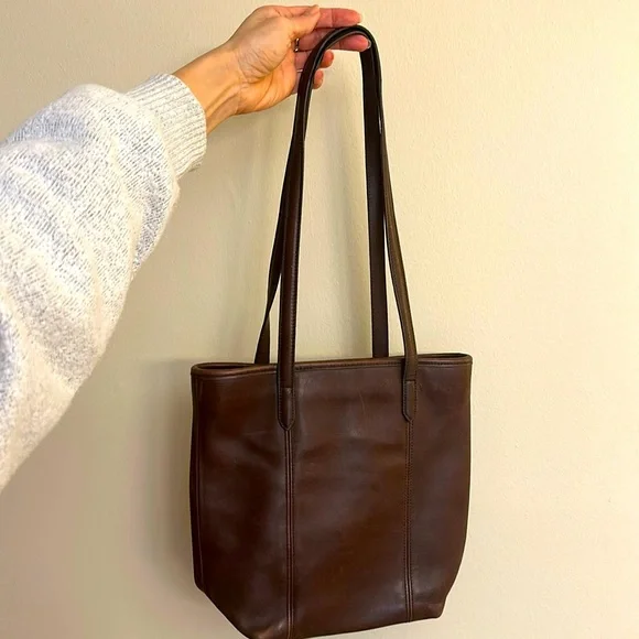 Vintage Coach Dark Brown Tote Bag - Picture 2 of 8